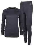 Merino Wool Base Layer Women Black Melange Lindberg