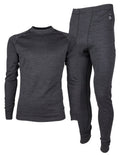 Merino Ullunderställ Herr Black Melange Lindberg