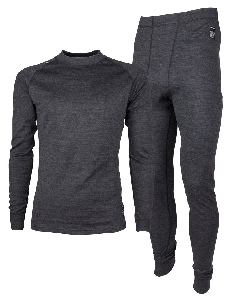Merino Wool Base Layer Men Black Melange Lindberg
