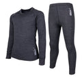 Merino Underställ Junior Black Melange Lindberg