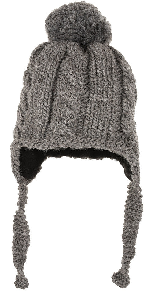 Micro Stickad Mössa Baby Antracite - Lindberg
