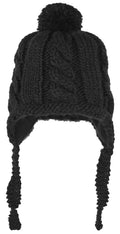 Micro Stickad Mössa Baby Black - Lindberg