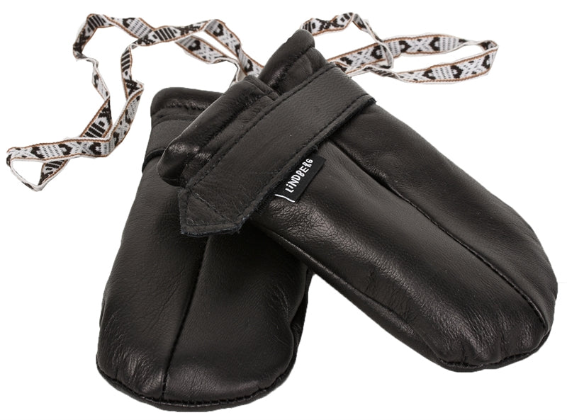 Moose Elk Skin Mitten Baby Black LINDBERG
