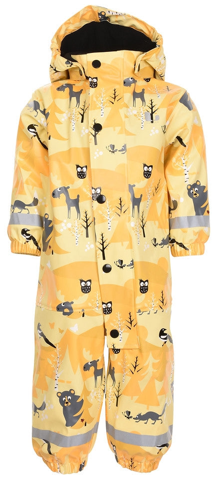 Nordskog Lined Rain Overall Kids Yellow SIZE 74 - Lindberg