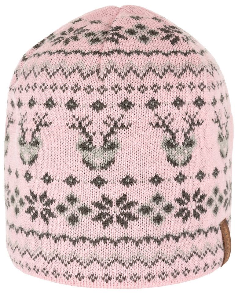 Reindeer Winter Hat Baby Pink - Lindberg