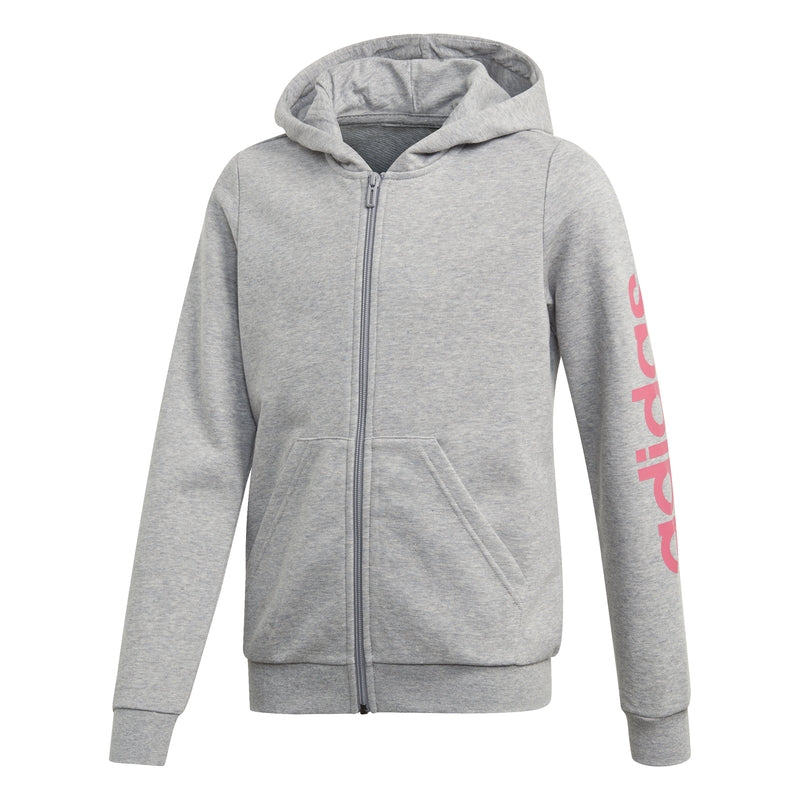 Linear Full-Zip Hoodie Junior Grå Adidas