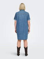 Lisa Jeansklänning Dam Medium Blue Denim | Smilebutiken - ONLY Carmacoma