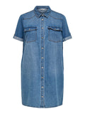 Lisa Jeansklänning Dam Medium Blue Denim | Smilebutiken - ONLY Carmacoma