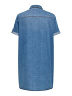 Lisa Jeansklänning Dam Medium Blue Denim | Smilebutiken - ONLY Carmacoma