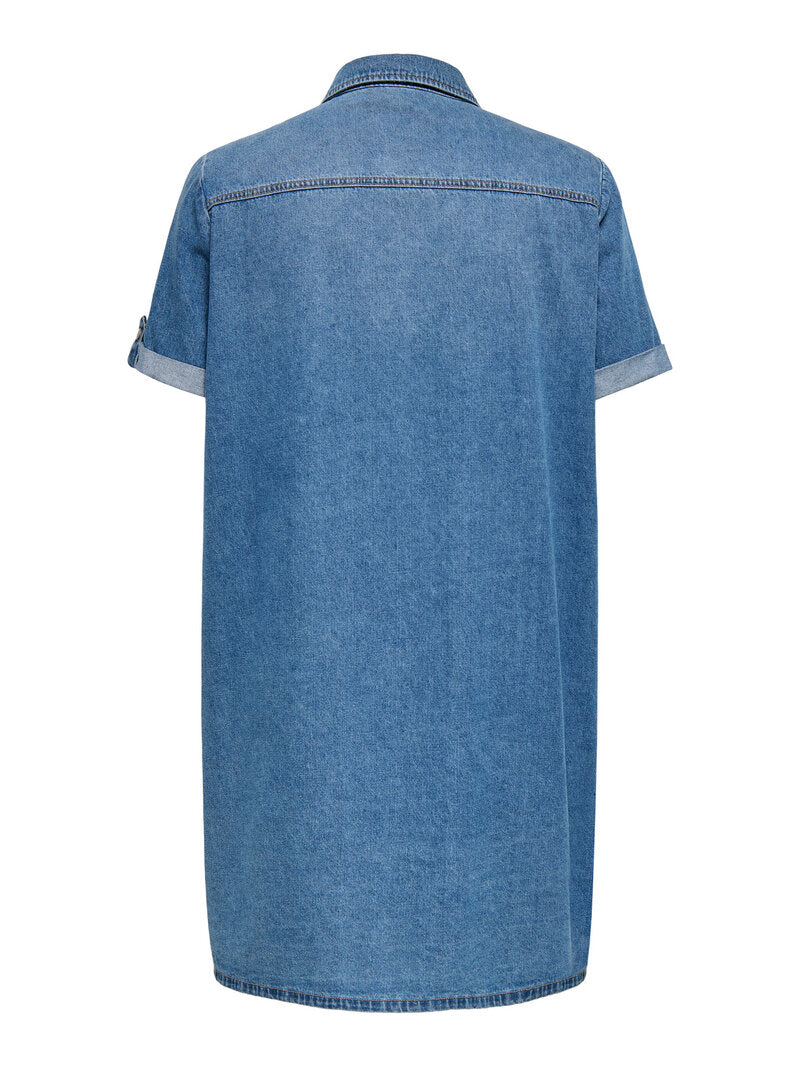 Lisa Jeansklänning Dam Medium Blue Denim | Smilebutiken - ONLY Carmacoma