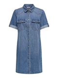 Lisa Jeansklänning Dam Medium Blue Denim | Smilebutiken - ONLY