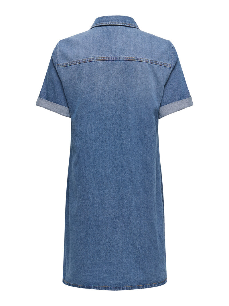 Lisa Jeansklänning Dam Medium Blue Denim | Smilebutiken - ONLY