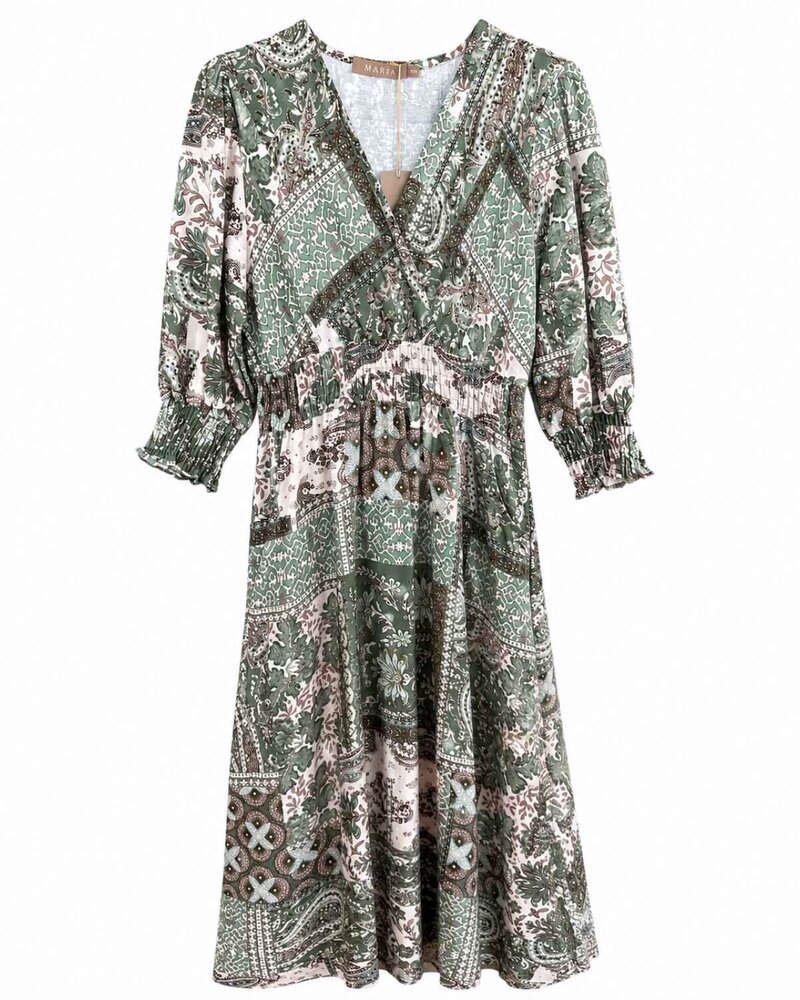 Liviah V-neck Dress Women Military Marta du Chateau | Smilebutiken - Marta du Chateau