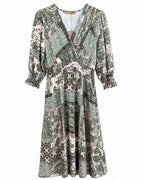 Liviah V-neck Dress Women Military Marta du Chateau | Smilebutiken - Marta du Chateau