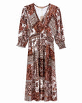 Liviah V-neck Dress Women Tobacco Marta du Chateau | Smilebutiken - Marta du Chateau