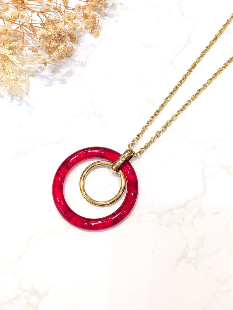 Alia Halsband Dam Red Gold LOLO & YAYA