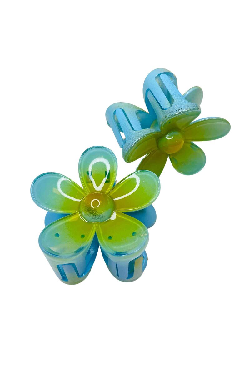 Flower 1-pack Hårklämma Dam Blue LOLO & YAYA