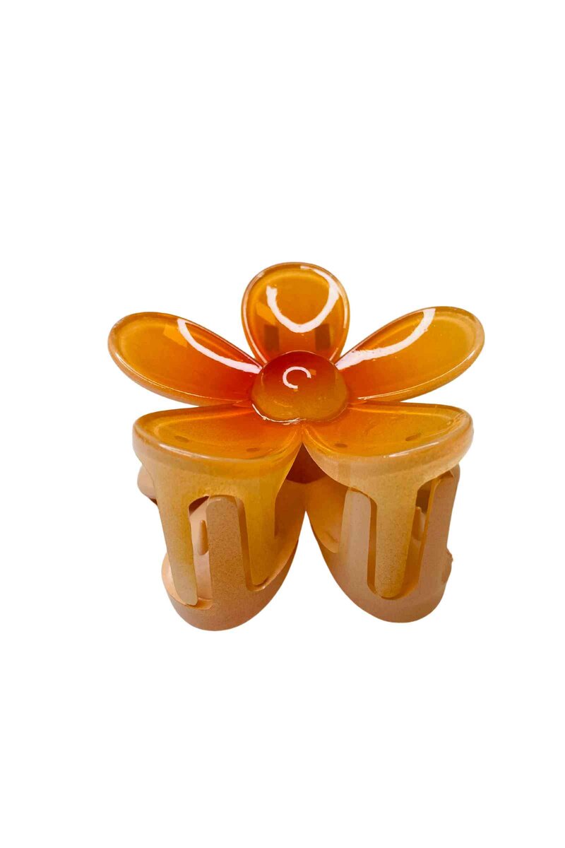 Flower 1-pack Hair Claw Clip Women Orange LOLO & YAYA