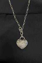 Heart Necklace Women Silver-colored LOLO & YAYA