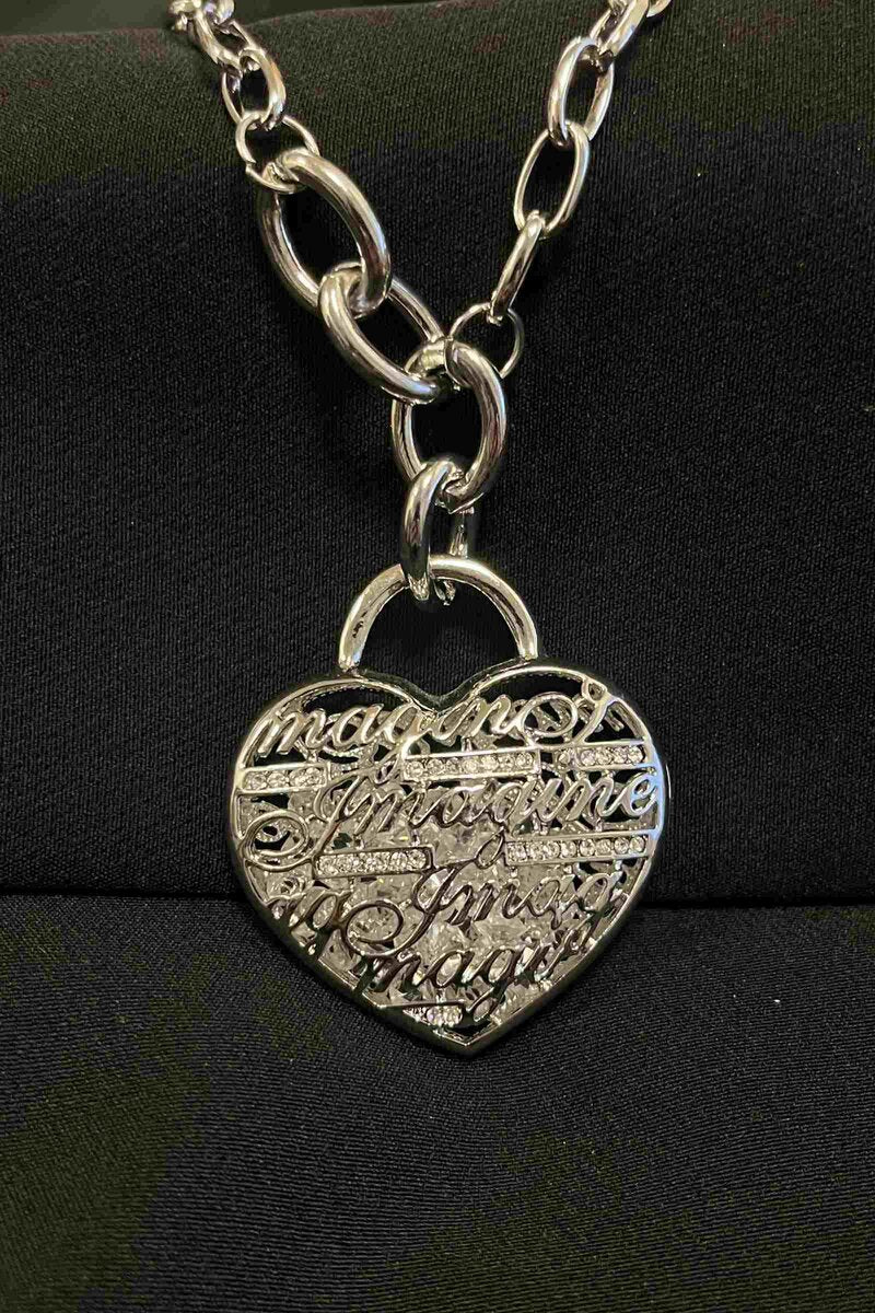 Heart Necklace Women Silver-colored LOLO & YAYA