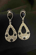 Dangling Drop Earrings Women Black Silver LOLO & YAYA