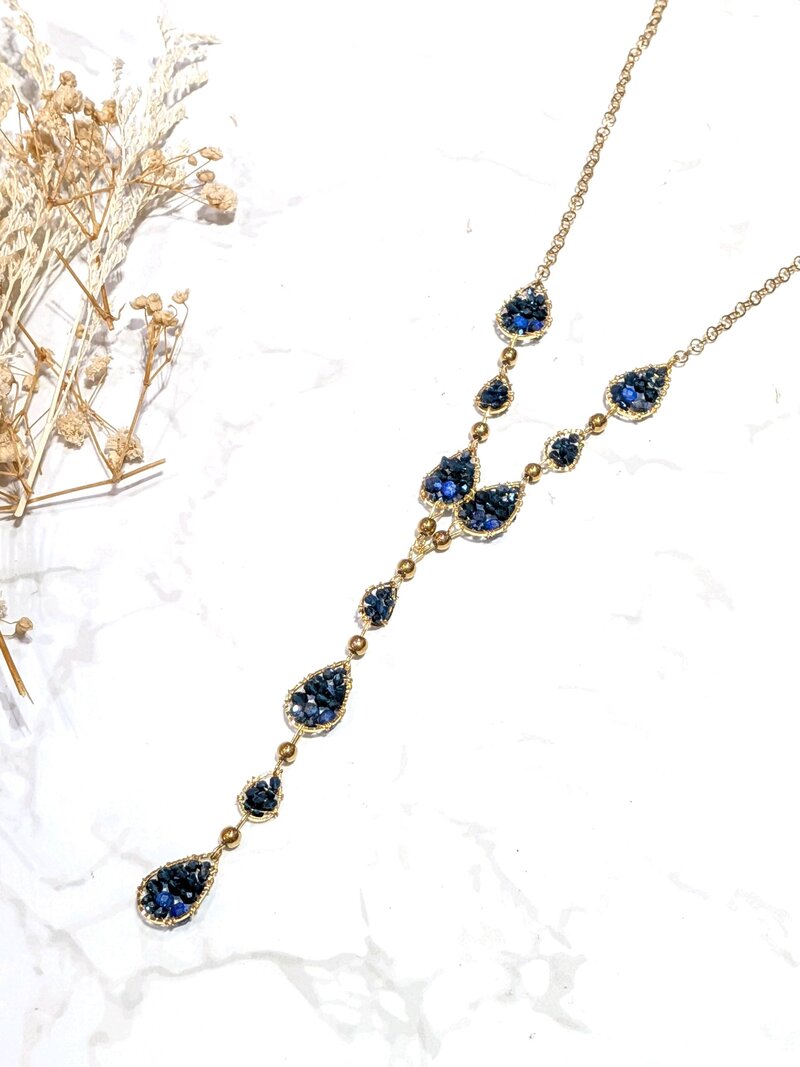 Lolo & Yaya Jiselle Necklace Women Blue - Lolo & Yaya