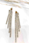 Rhinestone Earrings Women Gold Rhinestone LOLO & YAYA