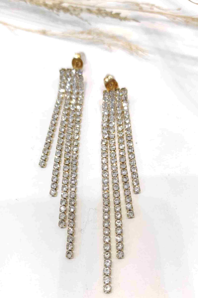 Rhinestone Earrings Women Gold Rhinestone LOLO & YAYA
