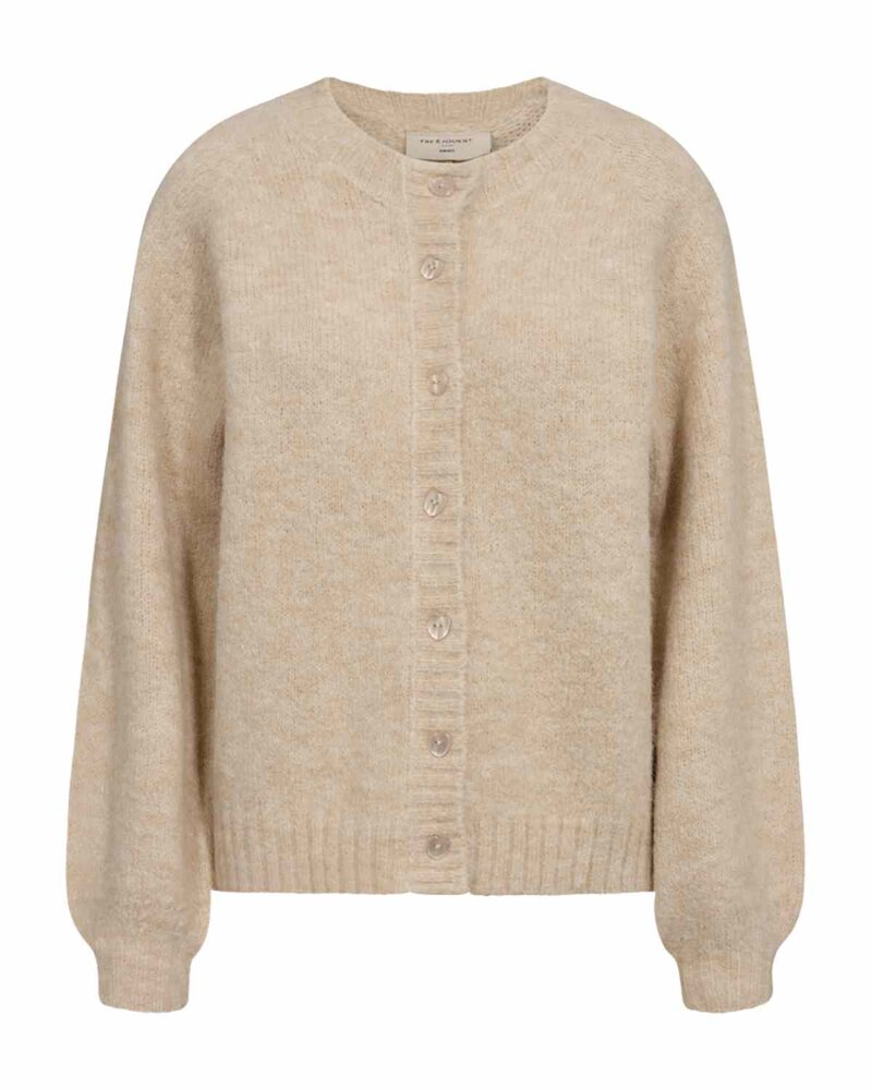 Louisa Cardigan Dam Moonbeam Melange | Smilebutiken - Freequent