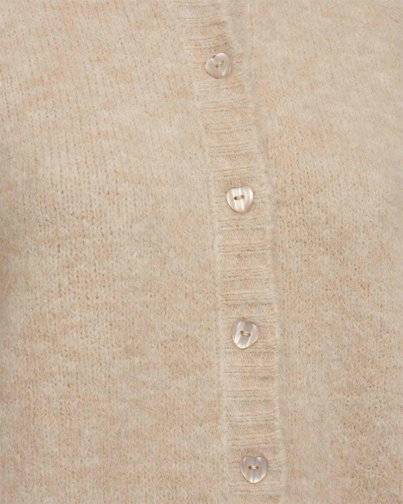 Louisa Cardigan Dam Moonbeam Melange | Smilebutiken - Freequent