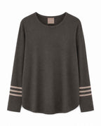 Louise Round-Neck Sweater Women Brown Chocolate Chip | Smilebutiken - Kopenhaken
