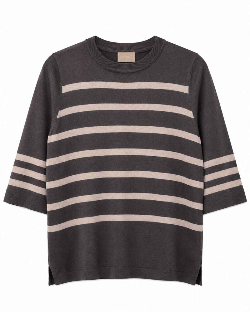 Louise Sweater With Three-Quarter Sleeves Women Brown Chocolate Chip | Smilebutiken - Copenhagen