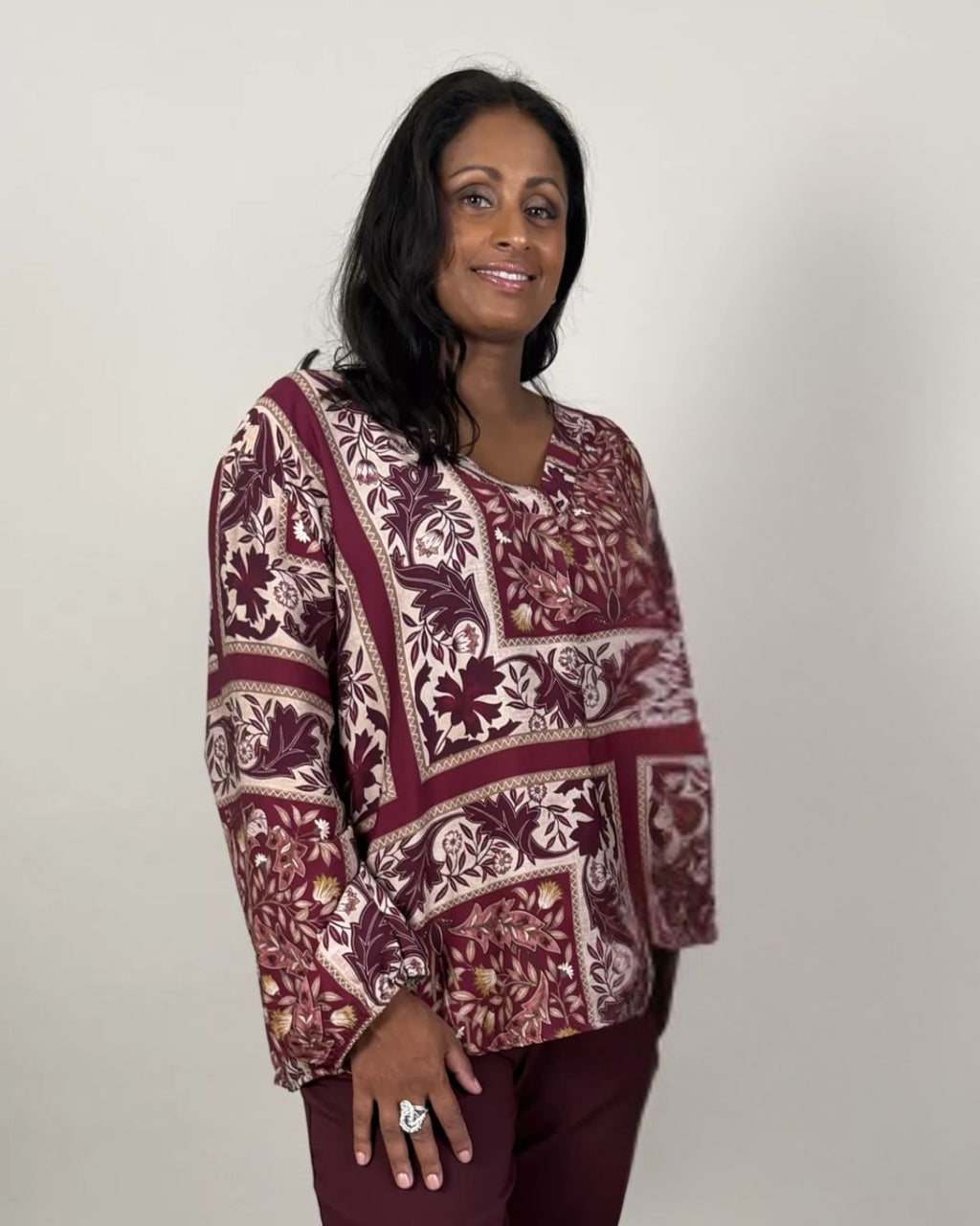 Lovisa Blus Dam Vinröd | Smilebutiken - Camicia