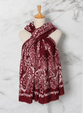 Peg Lång Scarf Dam Wine Red MM SWEET
