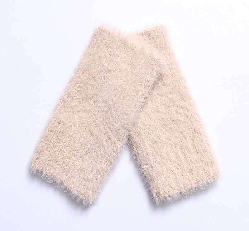 Rowena Wrist Warmers with Thumbhole Women Beige MM SWEET