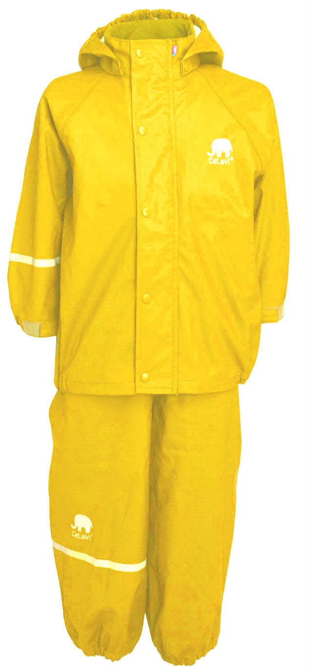 Basic Rainwear Set Yellow Ofodrat regnset Barn Celavi