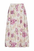 Maise Blommig Midikjol Dam Brilliant White W Ballerina | Smilebutiken - Freequent