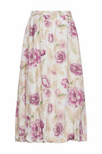 Maise Blommig Midikjol Dam Brilliant White W Ballerina | Smilebutiken - Freequent