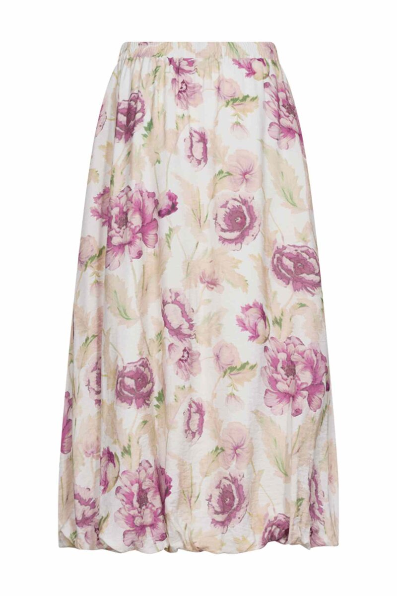 Maise Floral Midi Skirt Women Brilliant White W Ballerina | Smilebutiken - Freequent