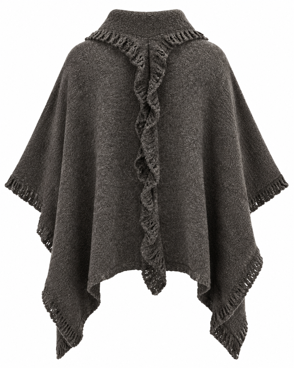 Majken Ullponcho Dam Brun Coffee | Smilebutiken - Caramelle Fashion