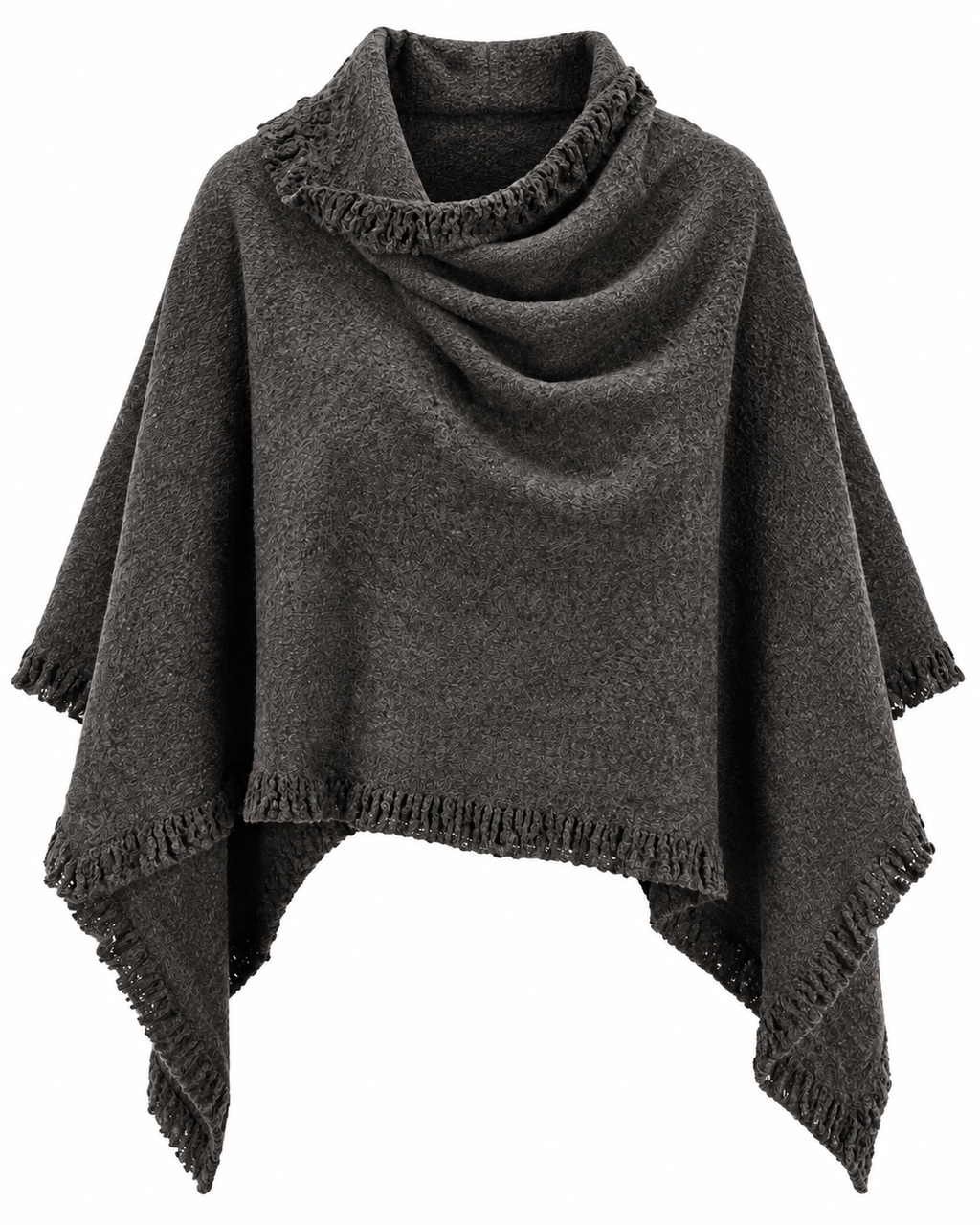 Majken Ullponcho Dam Grå Grey | Smilebutiken - Caramelle Fashion