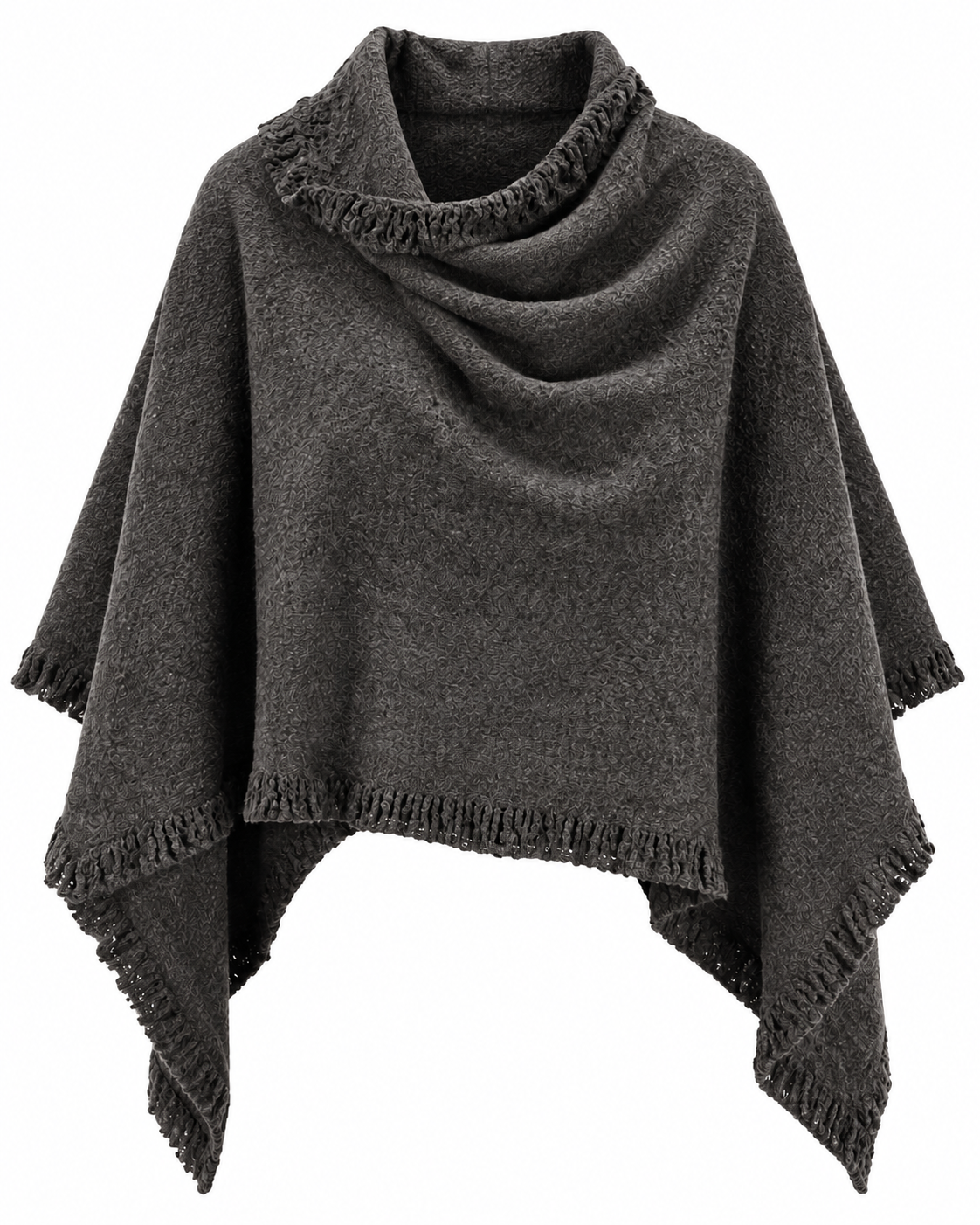Majken Ullponcho Dam Grå Grey | Smilebutiken - Caramelle Fashion