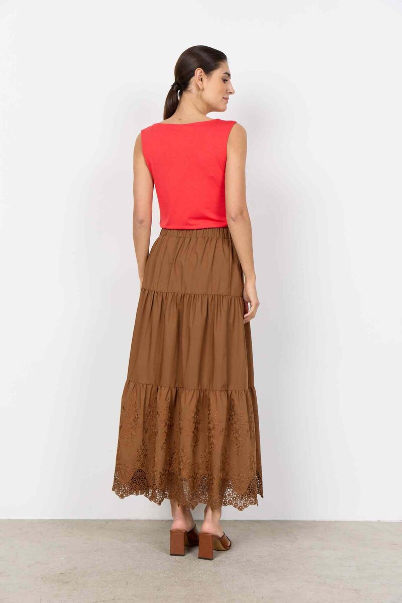 Marica 283 V-neck Linen Top Women Bittersweet | Smilebutiken - Soyaconcept