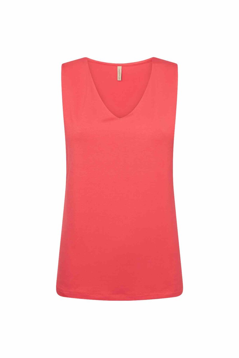 Marica 283 V-neck Linen Top Women Bittersweet | Smilebutiken - Soyaconcept