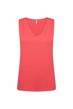 Marica 283 V-neck Linen Top Women Bittersweet | Smilebutiken - Soyaconcept