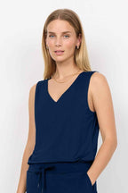 Marica 283 V-Neck Camisole Women's Navy Soyaconcept | Smilebutiken