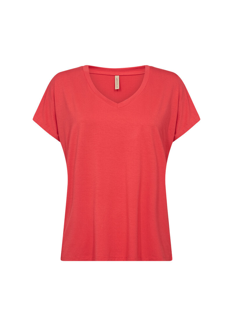 Marica V-neck T-shirt Women Bittersweet | Smilebutiken - Soyaconcept