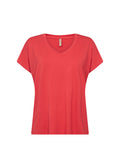 Marica V-ringad T-shirt Dam Bittersweet | Smilebutiken - Soyaconcept