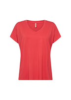 Marica V-neck T-shirt Women Bittersweet | Smilebutiken - Soyaconcept