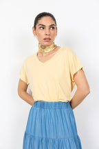 Marica V-ringad T-shirt Dam Golden Fleece | Smilebutiken - Soyaconcept